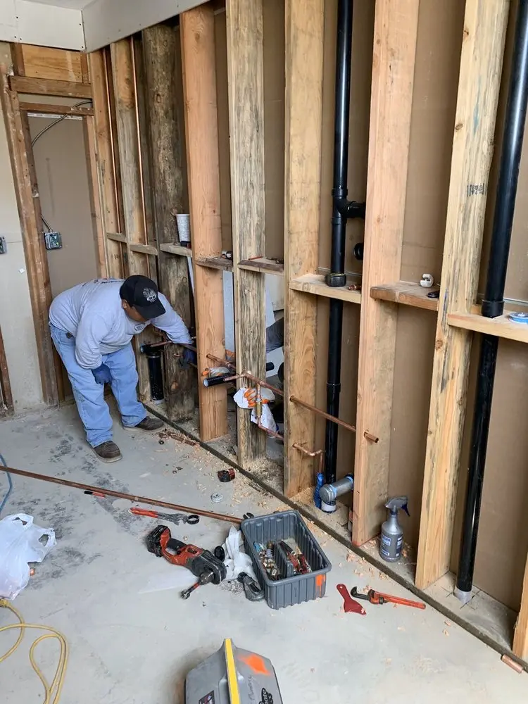 Commercial rough-in plumbing for Gas Line Repair in West Wayne